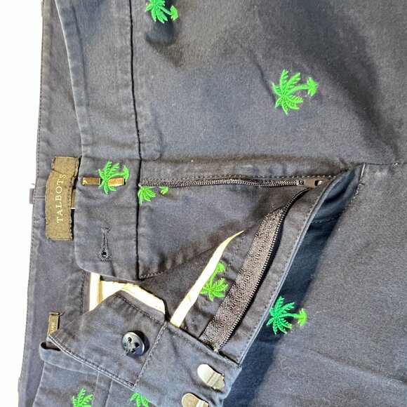 🌴 Talbots Signature Palm Print Pants – Coastal Charm in Size 16 💐 - Picture 2 of 12